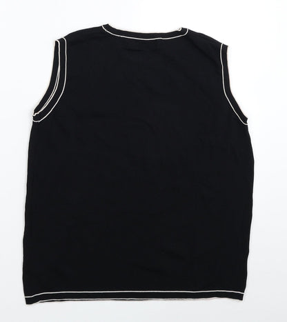 Womens UK Size M Bonmarché Black Basic Tank