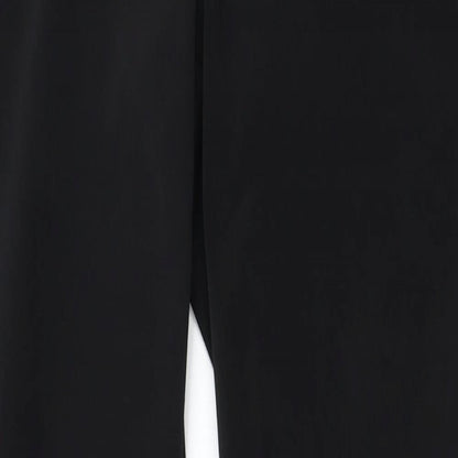 Ambiente Womens Black Polyester Trousers Size 10 L31 in Regular Zip