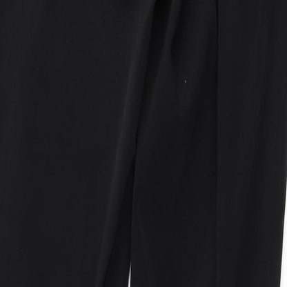 Ambiente Womens Black Polyester Trousers Size 10 L31 in Regular Zip