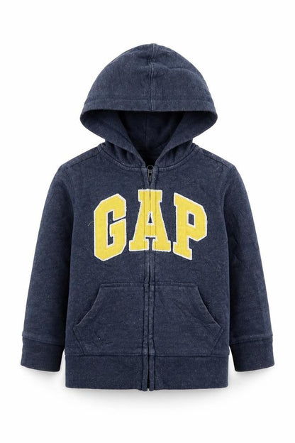 Gap Boys Blue Cotton Full Zip Hoodie Size 2 Years Zip