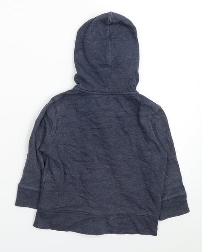 Gap Boys Blue Cotton Full Zip Hoodie Size 2 Years Zip