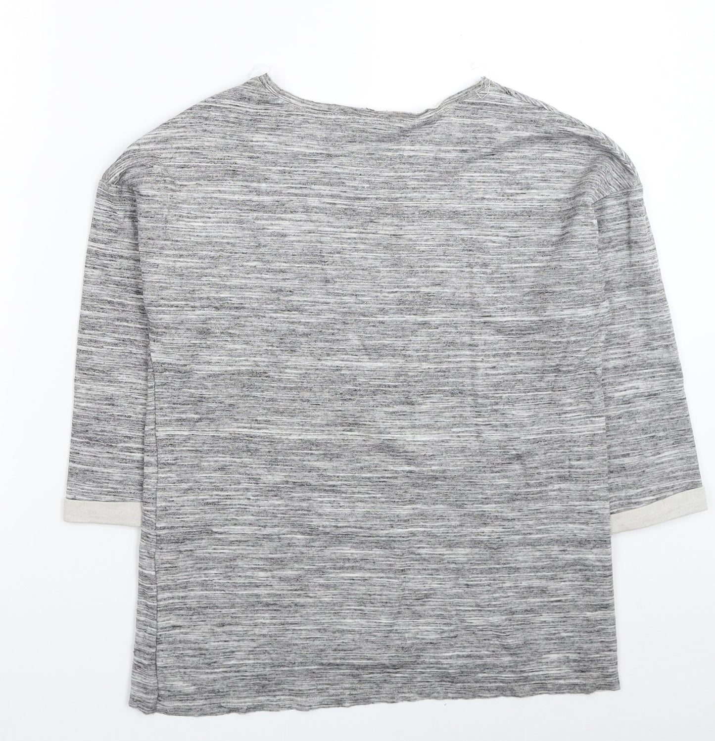 Womens UK Size 8 River Island Grey Basic T-Shirt