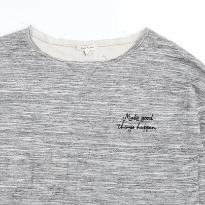Womens UK Size 8 River Island Grey Basic T-Shirt