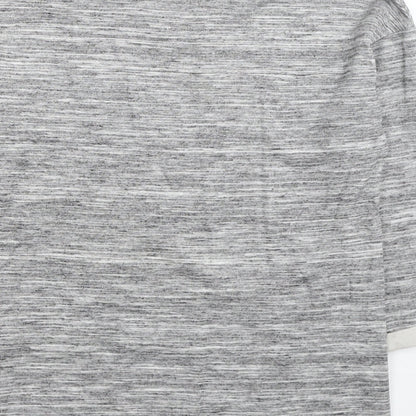 Womens UK Size 8 River Island Grey Basic T-Shirt