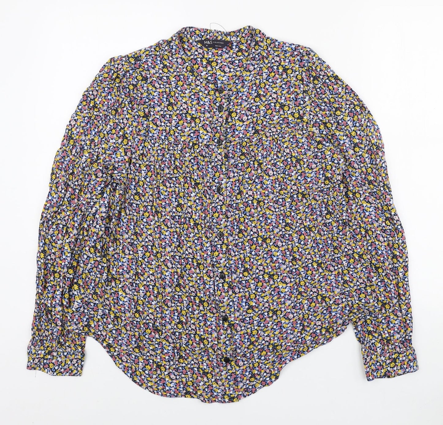 Womens UK Size 10 Marks and Spencer Multicoloured Basic Button-Up