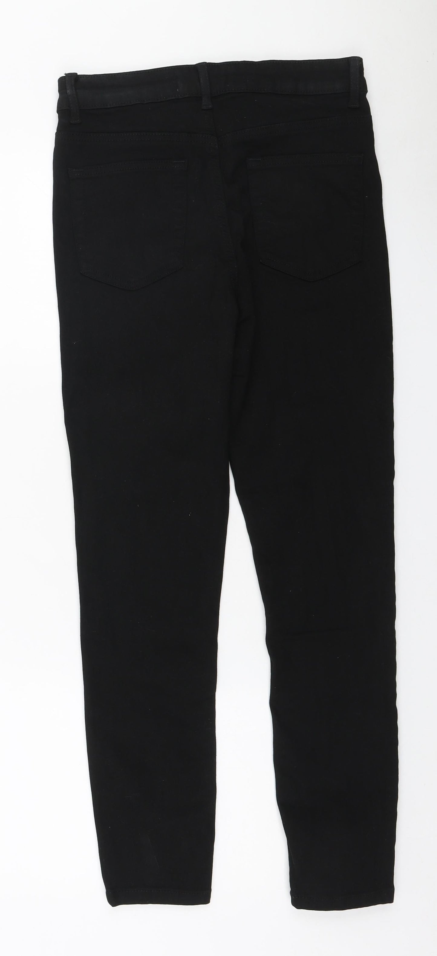 Denim & Co. Womens Black Polyester Skinny Jeans Size 14 L26 in Regular Zip