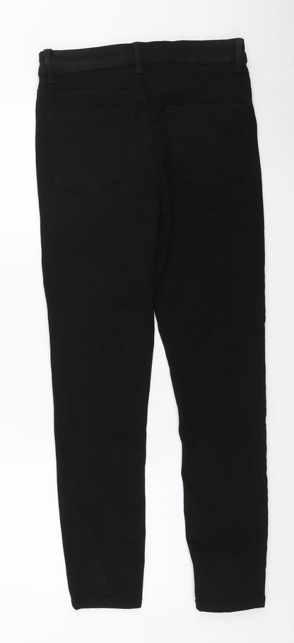 Denim & Co. Womens Black Polyester Skinny Jeans Size 14 L26 in Regular Zip