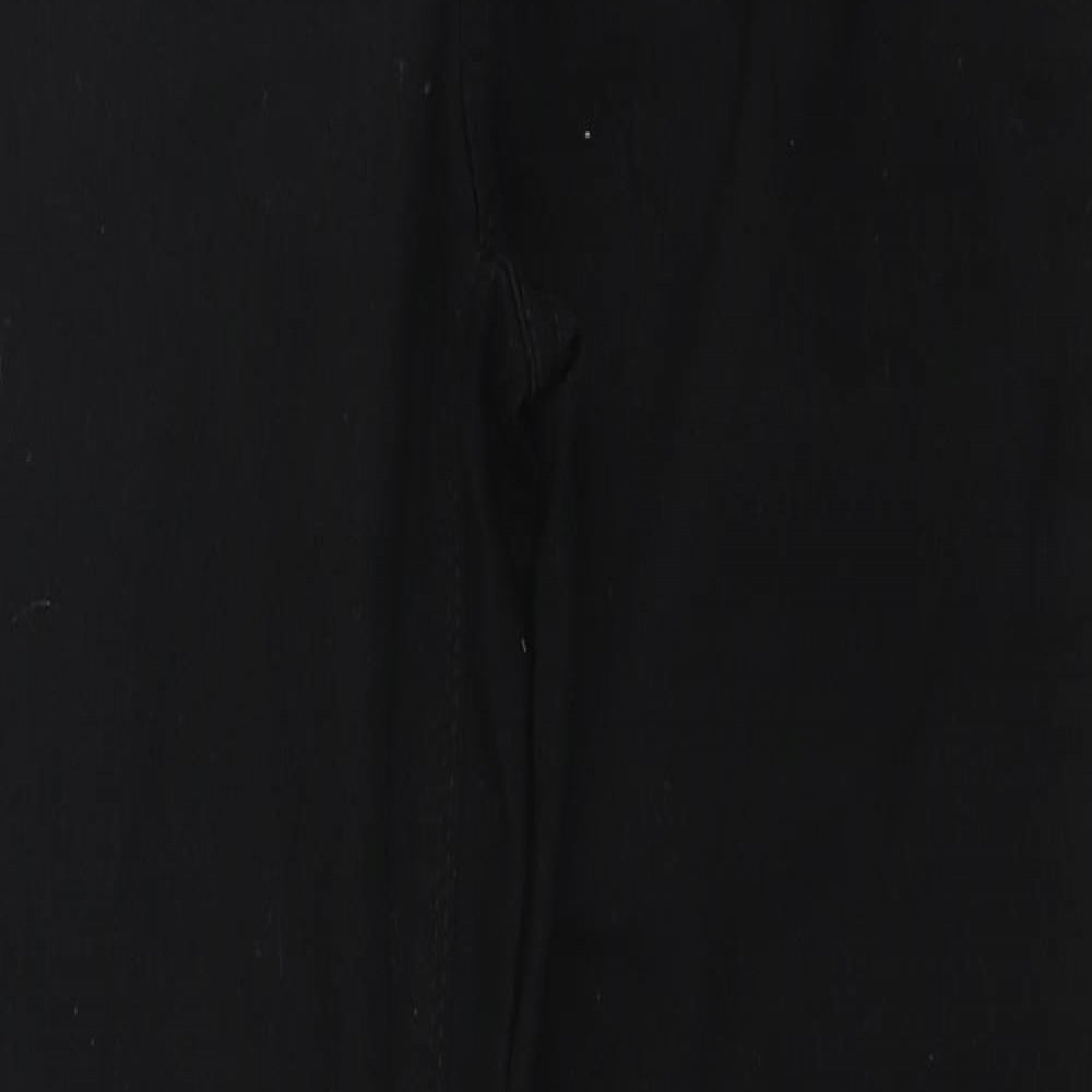 Denim & Co. Womens Black Polyester Skinny Jeans Size 14 L26 in Regular Zip