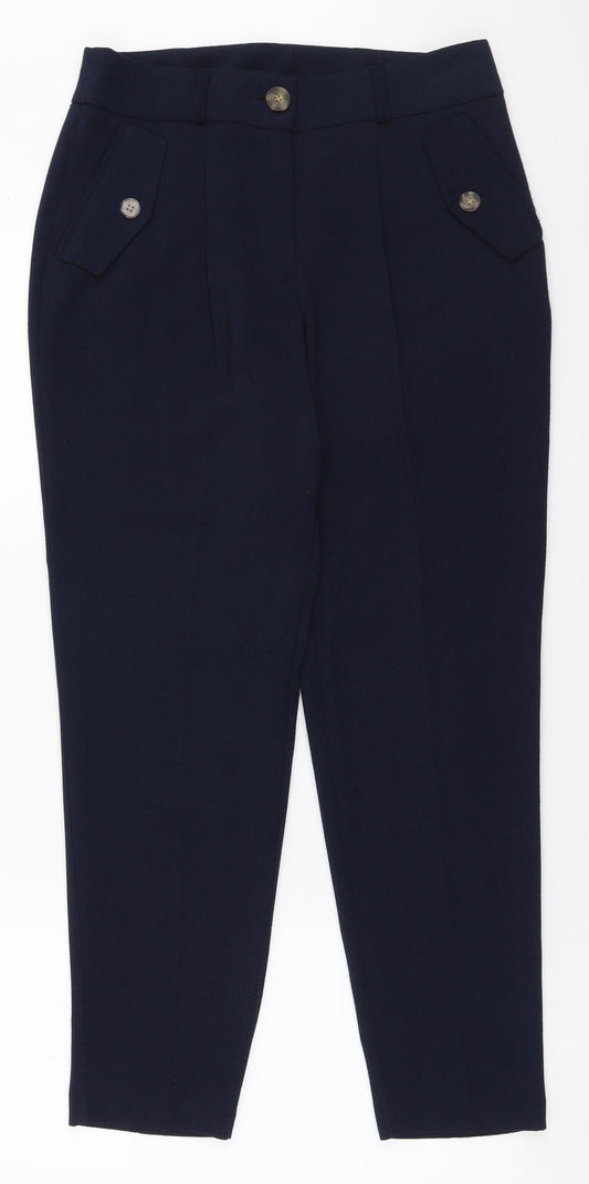 Womens UK Size 8 Peacocks Regular Fit  Blue Trousers
