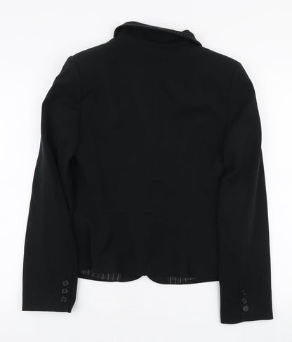 NEXT Womens Black Polyester Jacket Blazer Size 10