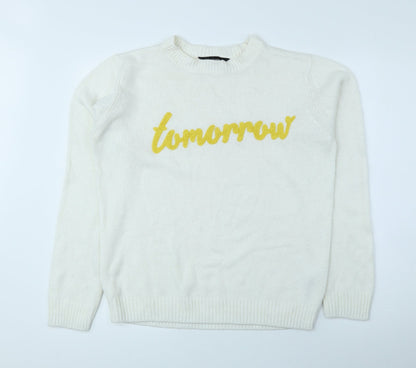 Womens UK Size 12 Dorothy Perkins Ivory Pullover Jumper