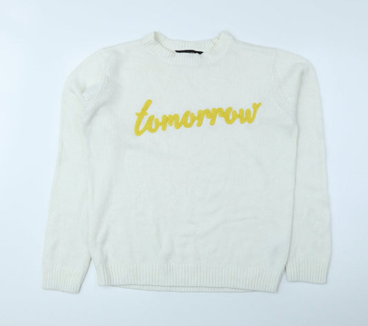 Womens UK Size 12 Dorothy Perkins Ivory Pullover Jumper