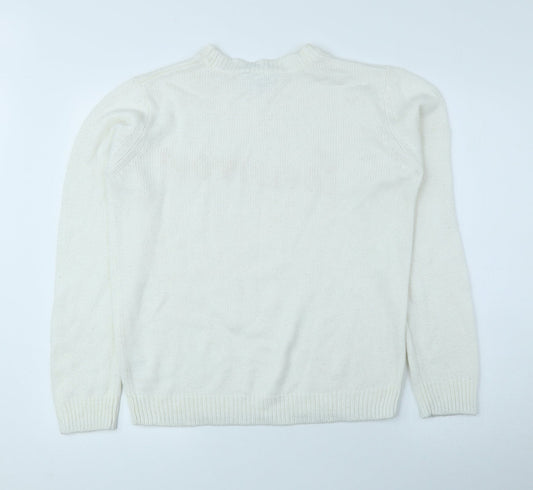 Womens UK Size 12 Dorothy Perkins Ivory Pullover Jumper