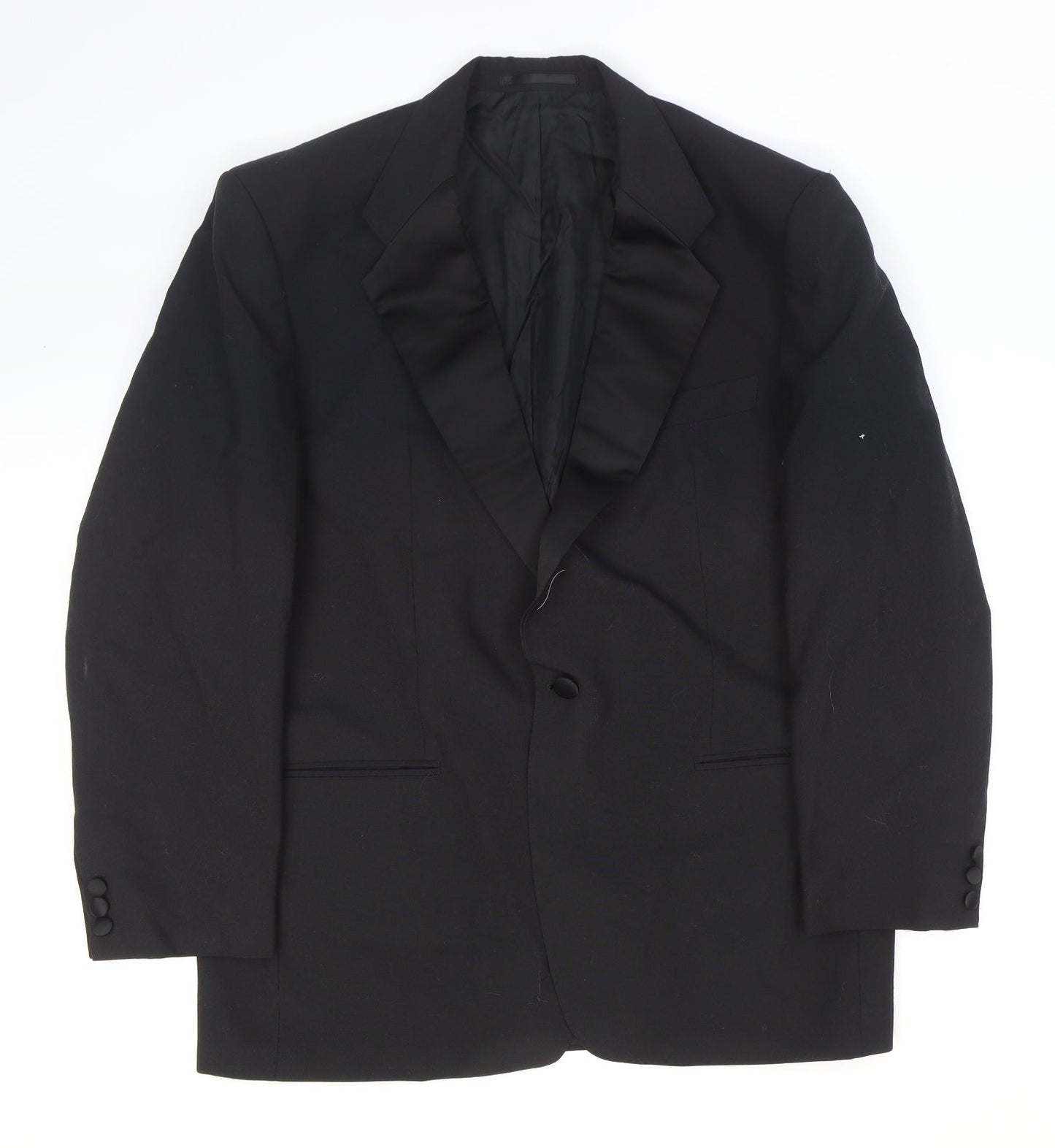 Mens UK Size 42 St Michael Regular Black Suit Jacket