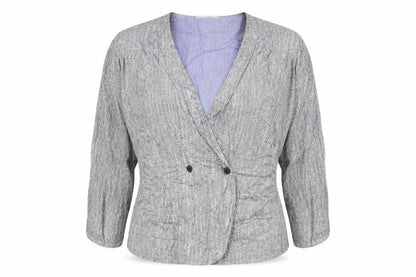 Womens UK Size 14 Miss Selfridge Silver Wrap Blouse