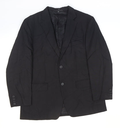 Mens UK Size 40 Hugo James Regular Black Suit Jacket