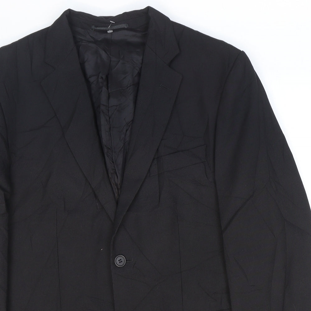 Mens UK Size 40 Hugo James Regular Black Suit Jacket