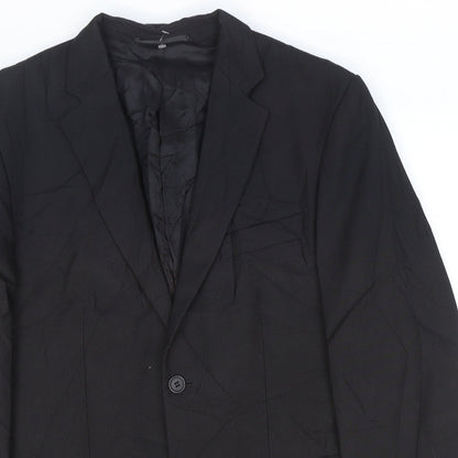 Mens UK Size 40 Hugo James Regular Black Suit Jacket