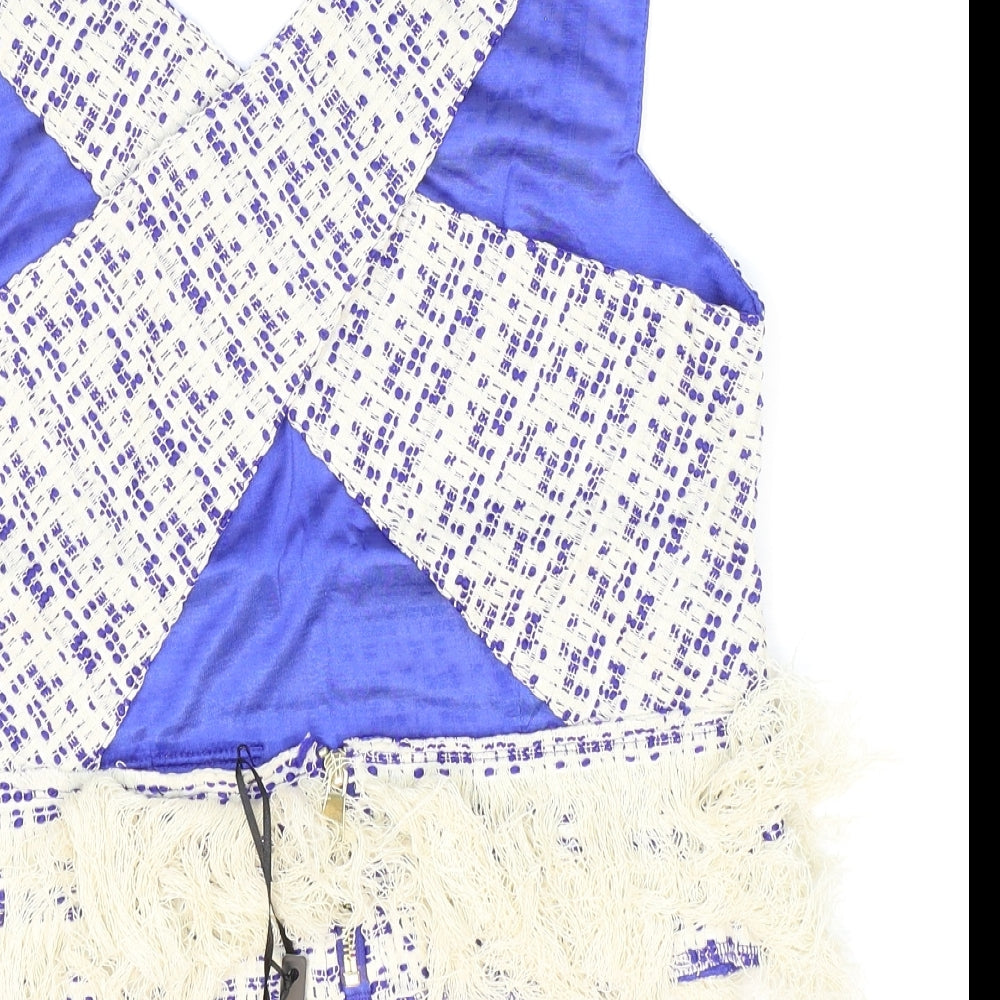Womens UK Size L Drole de copine White Wrap T-Shirt