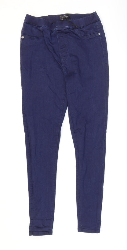 Lipsy Womens Blue Cotton Jegging Jeans Size 10 L28 in Regular