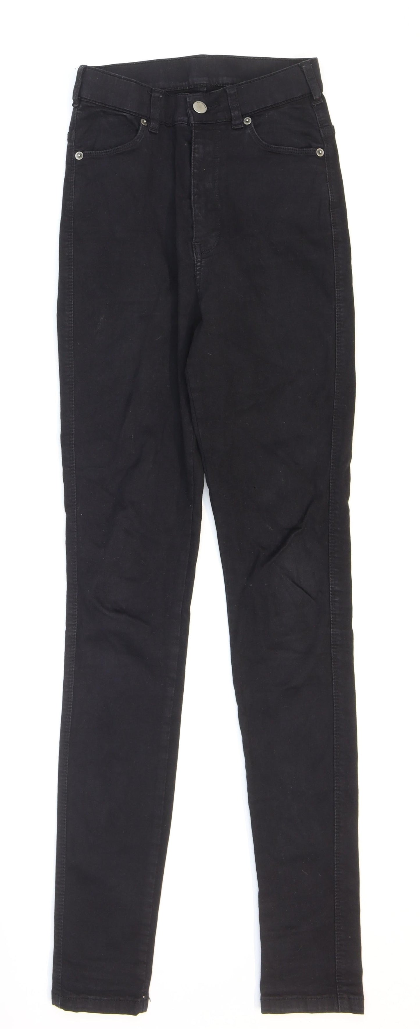 Womens UK Size S Dr. Denim Regular Fit Skinny Black Jeans
