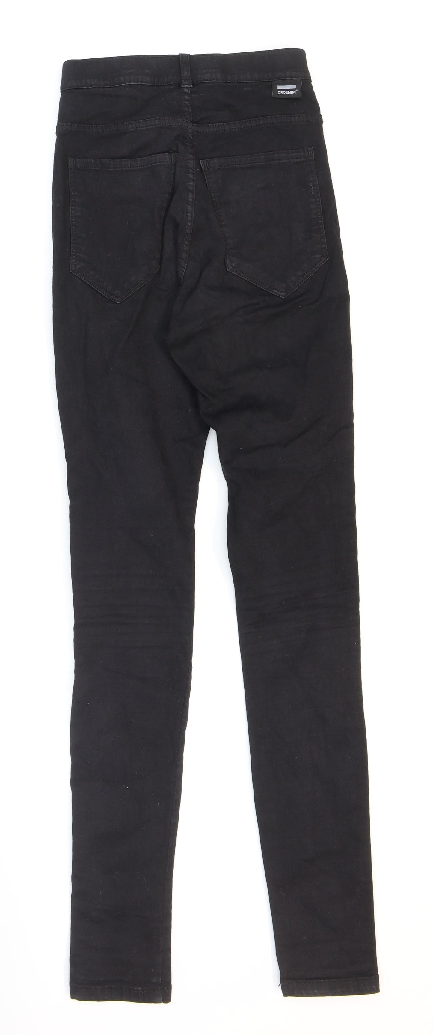 Womens UK Size S Dr. Denim Regular Fit Skinny Black Jeans