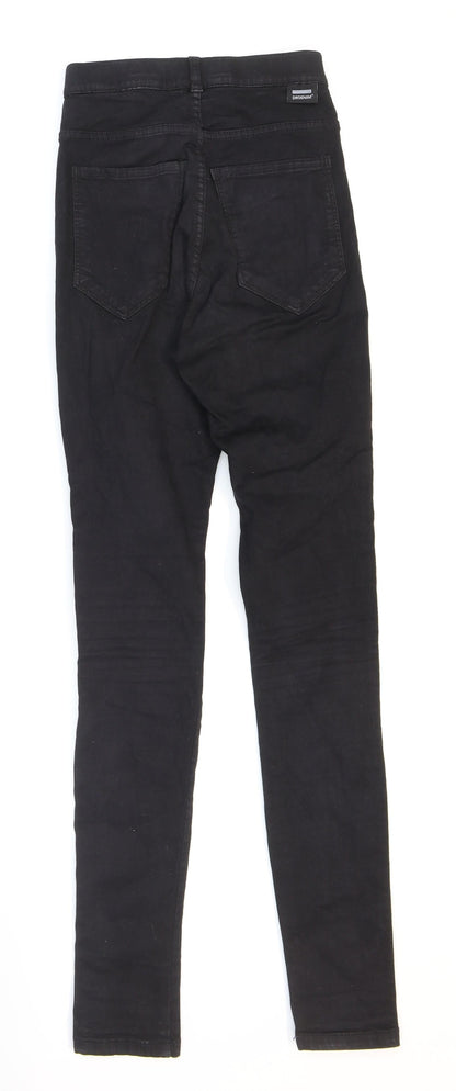 Womens UK Size S Dr. Denim Regular Fit Skinny Black Jeans