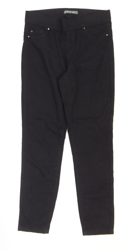 Primark Womens Black Cotton Jegging Jeans Size 10 L26 in Regular