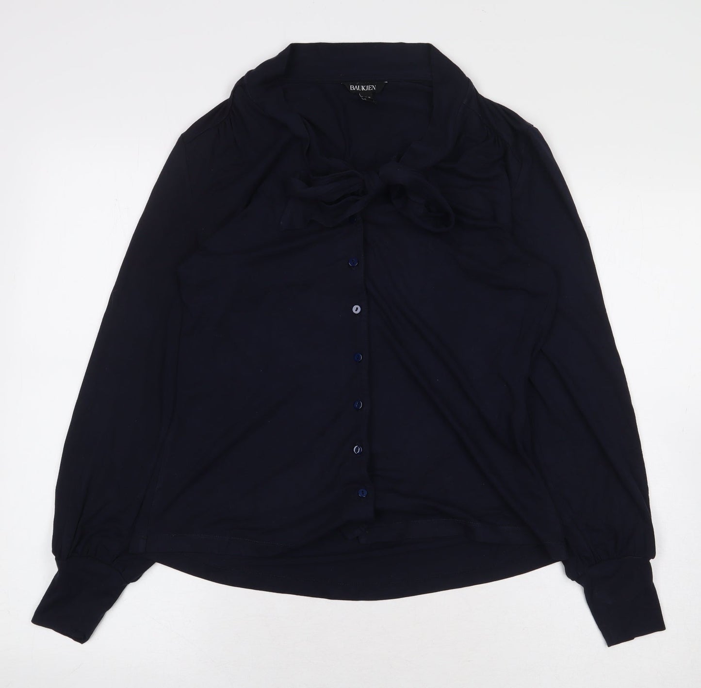 Womens UK Size 10 Baukjen Blue Basic Button-Up
