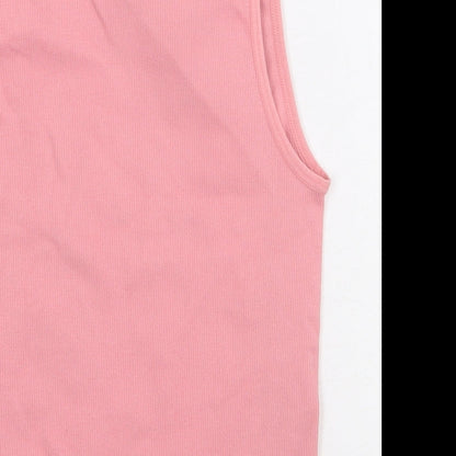 Primark Womens Pink Nylon Basic Tank Size XS Scoop Neck