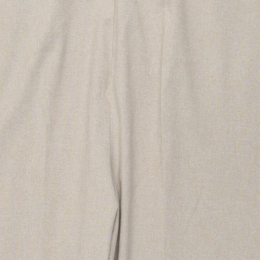 Bonmarché Womens Beige Polyester Trousers Size 26 L26 in Regular