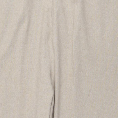 Bonmarché Womens Beige Polyester Trousers Size 26 L26 in Regular