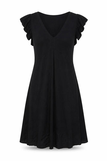 Marc Cain Womens Black Viscose A-Line Size S V-Neck Pullover