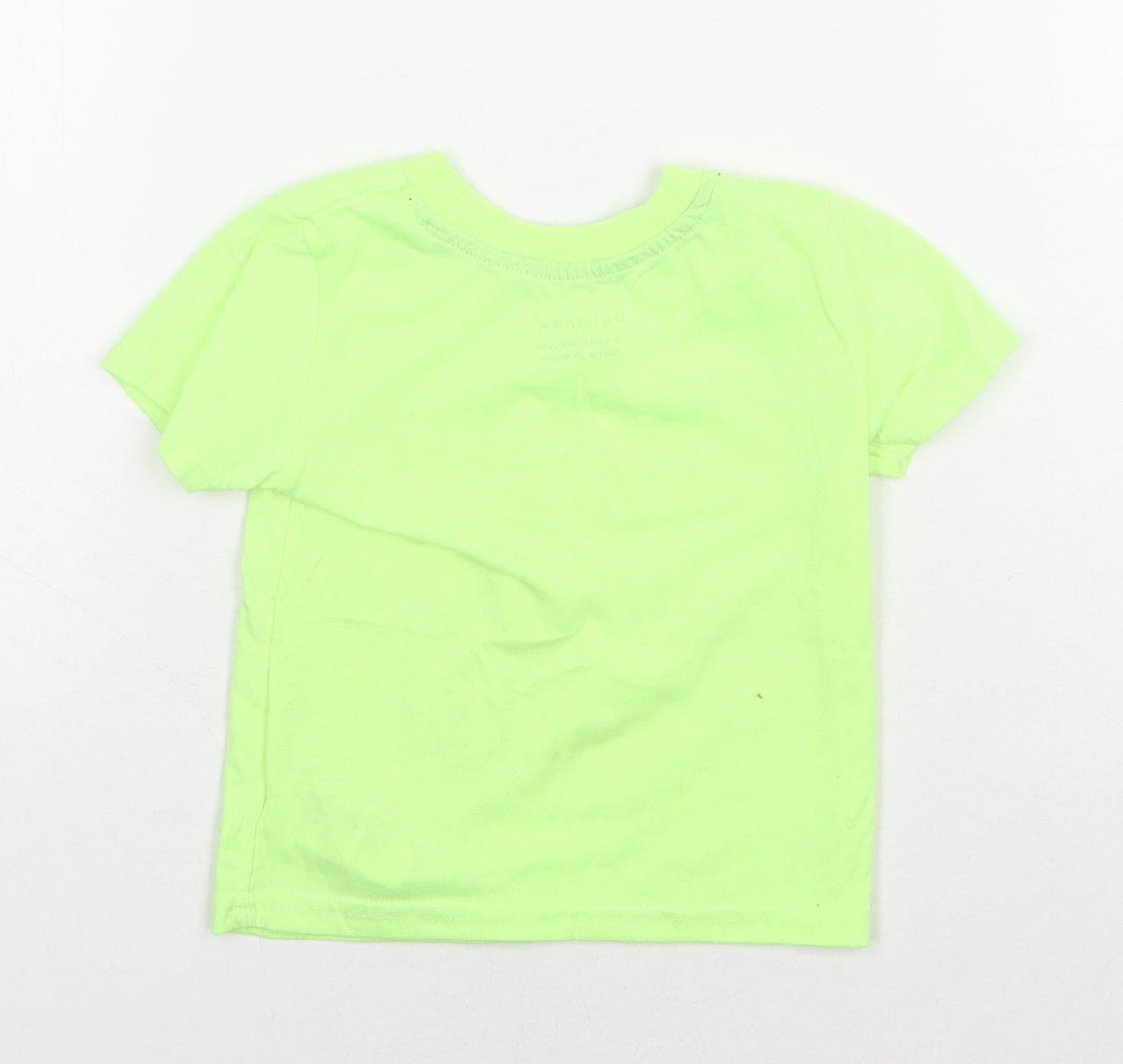 Primark Boys Green Polyester Basic T-Shirt Size 9-12 Months Round Neck Pullover - Daddy Loves Me