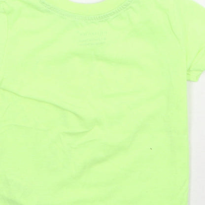 Primark Boys Green Polyester Basic T-Shirt Size 9-12 Months Round Neck Pullover - Daddy Loves Me