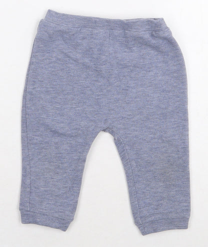 TU Boys Grey Polyester Jogger Trousers Size 6-9 Months