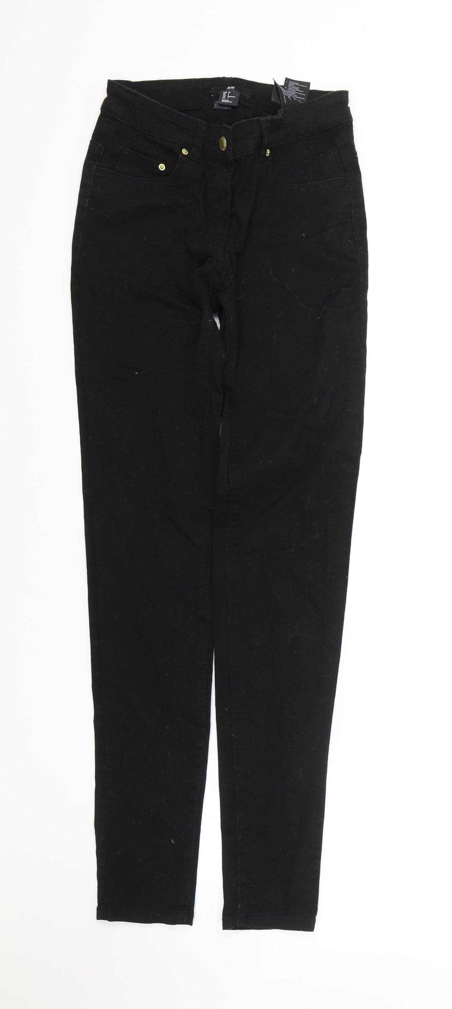 Womens UK Size 6 H&M Regular Fit Skinny Black Jeans