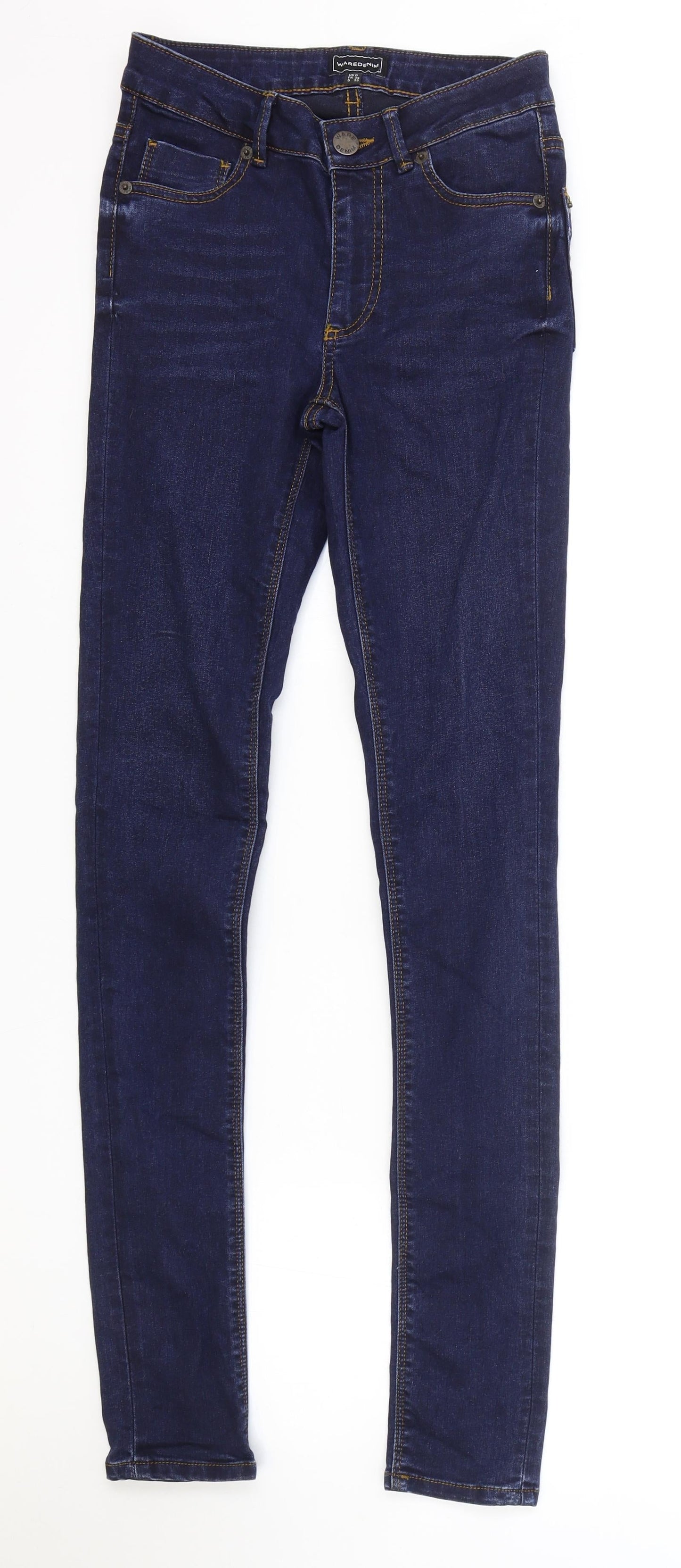 Womens UK Size 6 Waredenim Regular Fit Skinny Blue Jeans