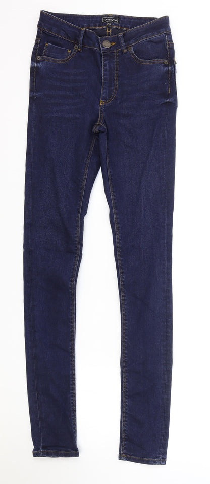 Womens UK Size 6 Waredenim Regular Fit Skinny Blue Jeans