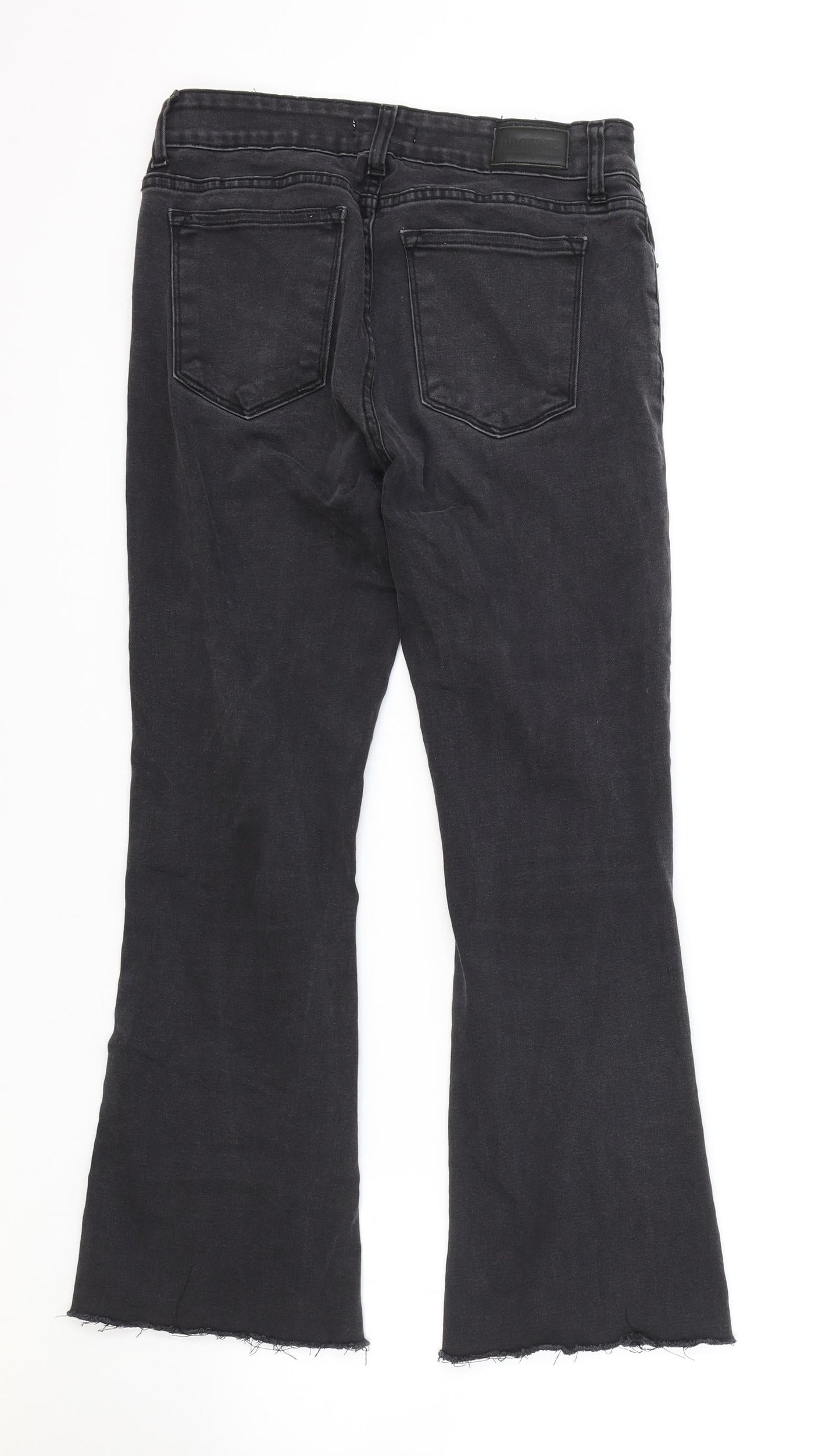 Brownie Womens Black Cotton Bootcut Jeans Size S L25 in Regular Zip