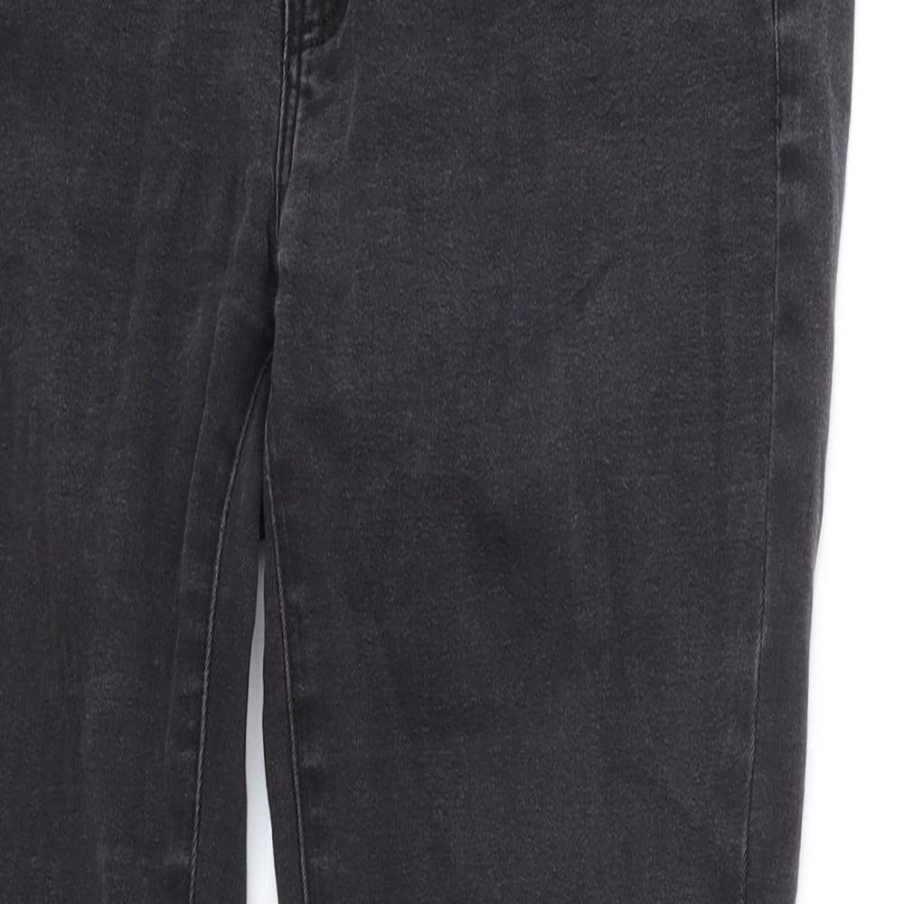 Brownie Womens Black Cotton Bootcut Jeans Size S L25 in Regular Zip