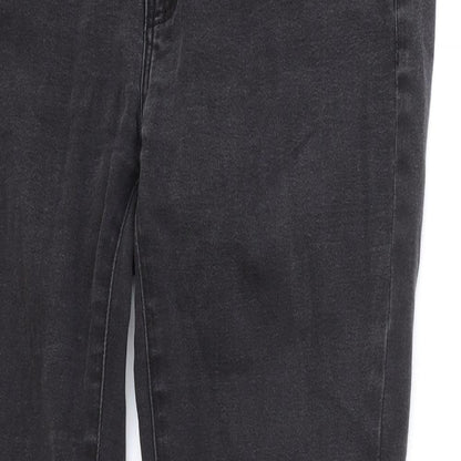 Brownie Womens Black Cotton Bootcut Jeans Size S L25 in Regular Zip