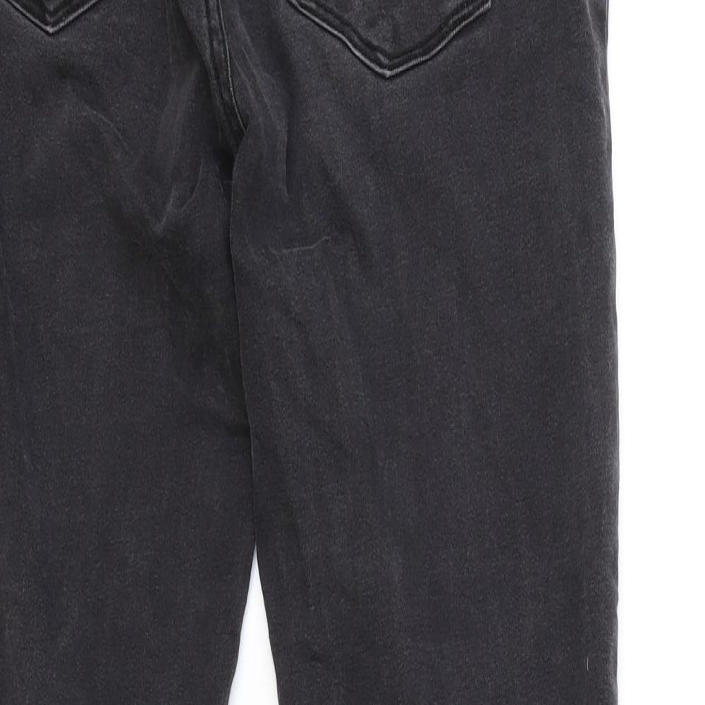 Brownie Womens Black Cotton Bootcut Jeans Size S L25 in Regular Zip