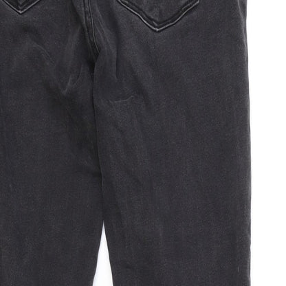 Brownie Womens Black Cotton Bootcut Jeans Size S L25 in Regular Zip