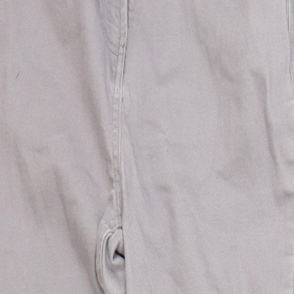 M&Co Womens Grey Cotton Skinny Jeans Size 12 L23 in Regular Zip