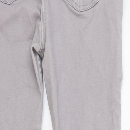 M&Co Womens Grey Cotton Skinny Jeans Size 12 L23 in Regular Zip