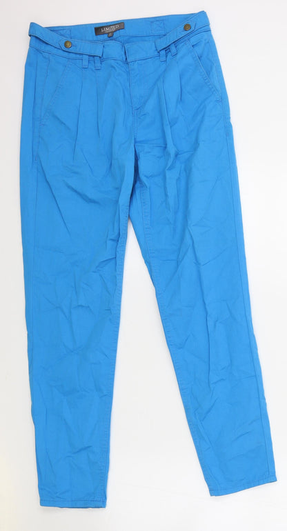 Womens UK Size 8 Limited Collection Regular Fit Capri Blue Trousers