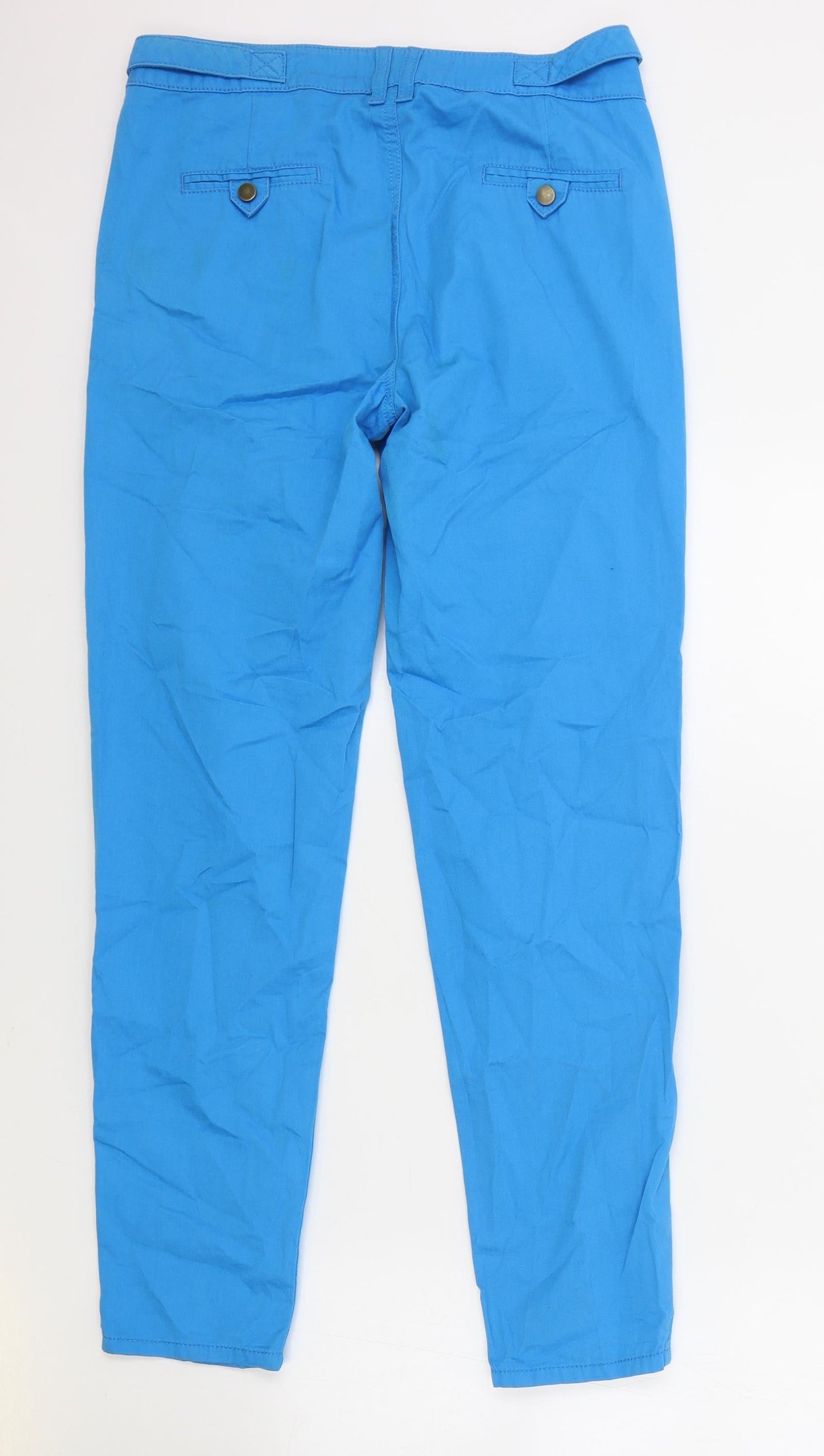 Womens UK Size 8 Limited Collection Regular Fit Capri Blue Trousers