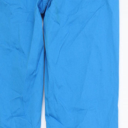 Womens UK Size 8 Limited Collection Regular Fit Capri Blue Trousers
