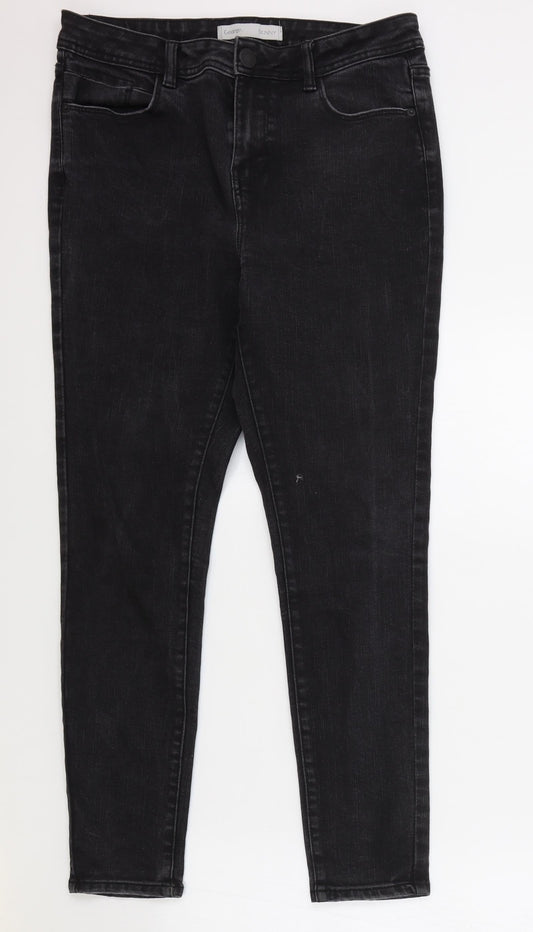 George Womens Black Cotton Skinny Jeans Size 30 in L28 in Regular Zip